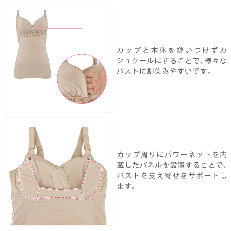 ブラジャー ノンワイヤー 補正 下着 ブラデリス BRADELIS bradelis MACOLIN まこりん BRNY  体に優しい美乳クロスブラキャミ 0419ks