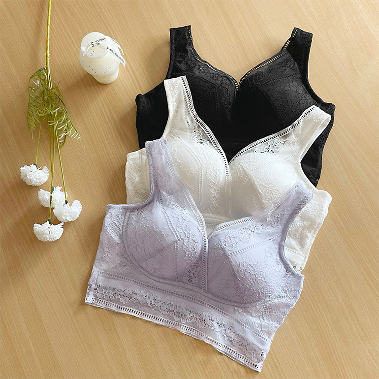 BRADELIS NewYork ブラジャー ノンワイヤー 下着 脇高 補正 通気