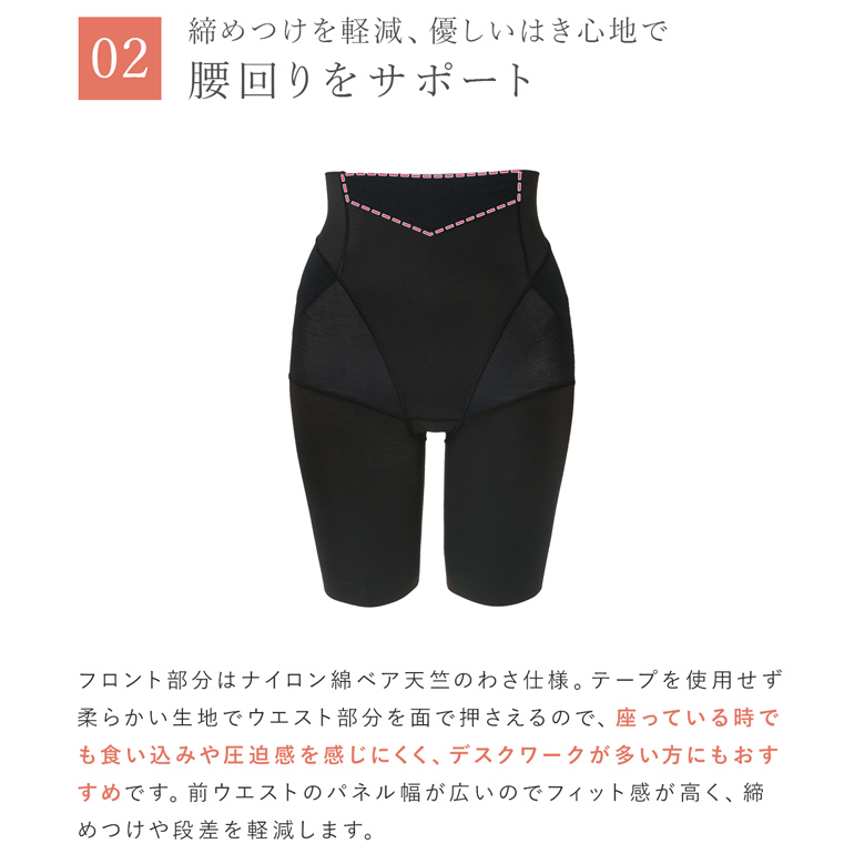 ガードル ショーツ レディース 一枚履き 下着 ソフト補正 ヒップアップ 骨盤矯正  綿混 ブラデリス 桃パンツ おしりが桃ソフトサポートガードル 定番 爆買 | BRADELIS NewYork | 09