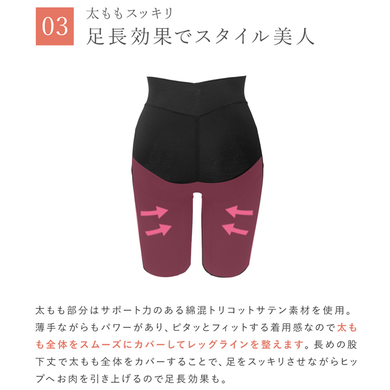 ガードル ショーツ レディース 一枚履き 下着 ソフト補正 ヒップアップ 骨盤矯正  綿混 ブラデリス 桃パンツ おしりが桃ソフトサポートガードル 定番 爆買 | BRADELIS NewYork | 11