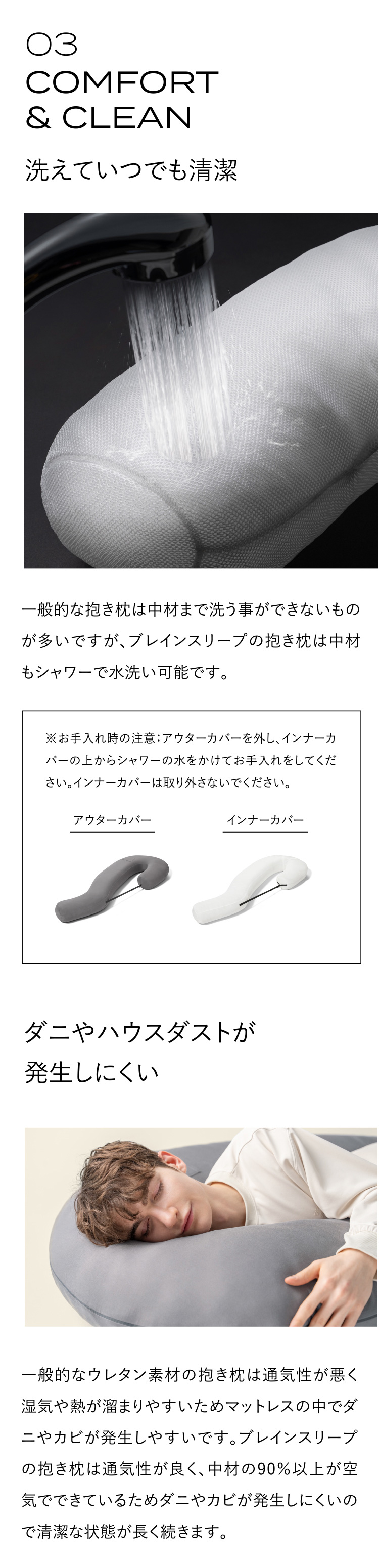 ブレインスリープ 抱き枕 専門医監修 ボディピロー メディカル