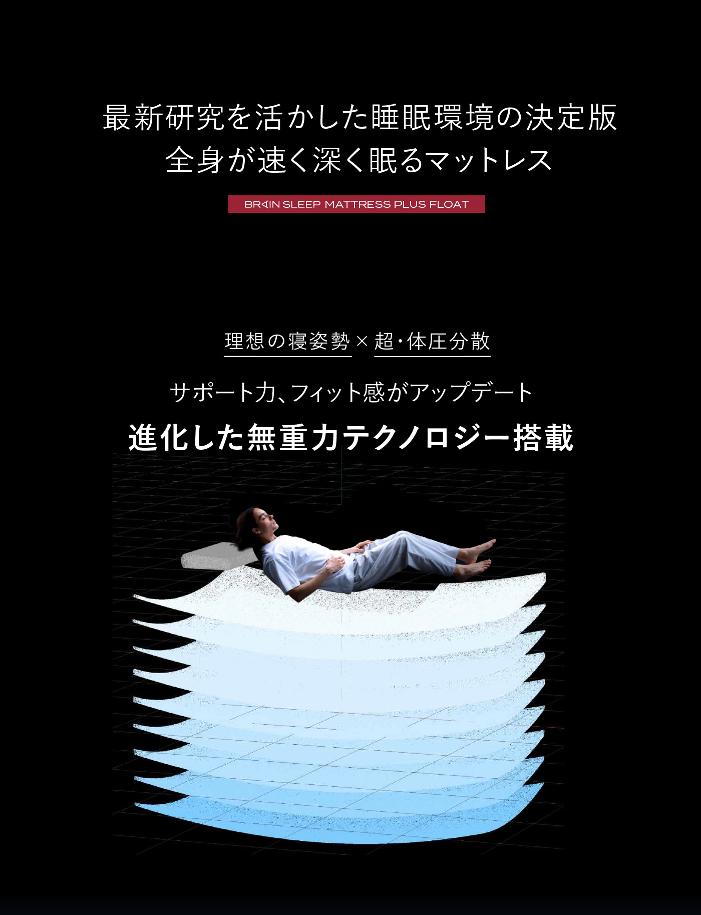ブレインスリープ マットレス プラス フロート ホワイト ダブル