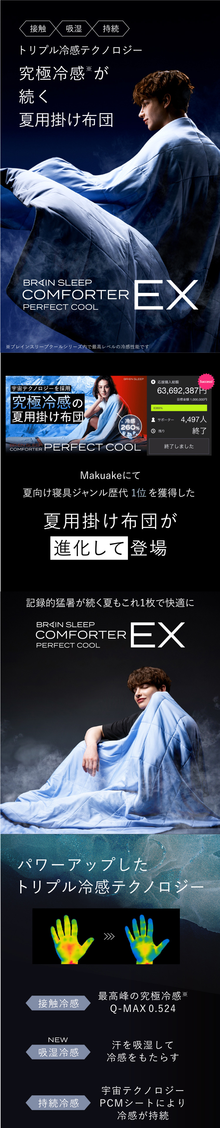 ブレインスリープ 夏用布団 コンフォーター パーフェクト クールEX