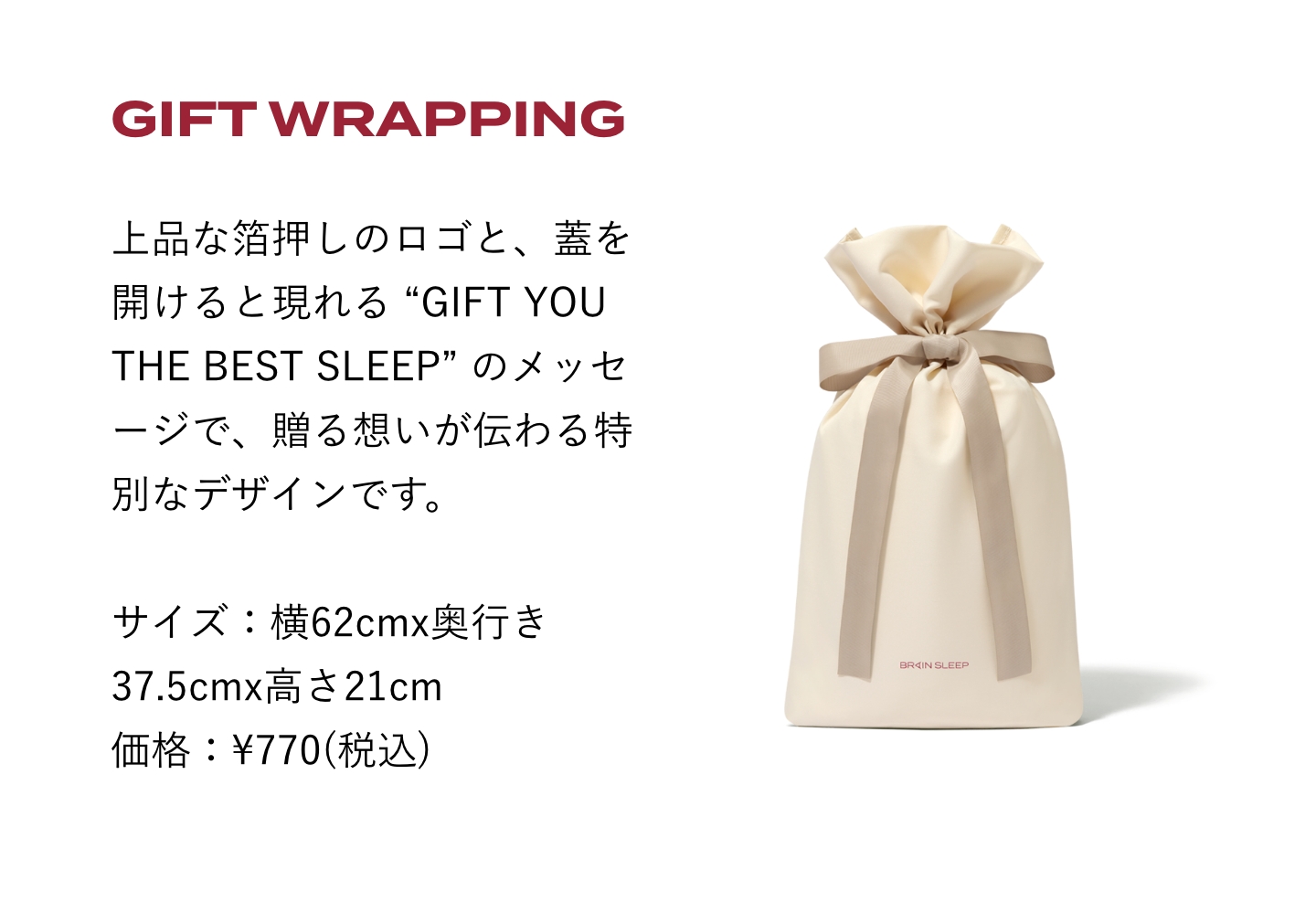BRAN SLEEP 収納バッグ付き　カバー付き ブレインスリープ ＼ラッピング付／ リカバリーウェア 上下セット