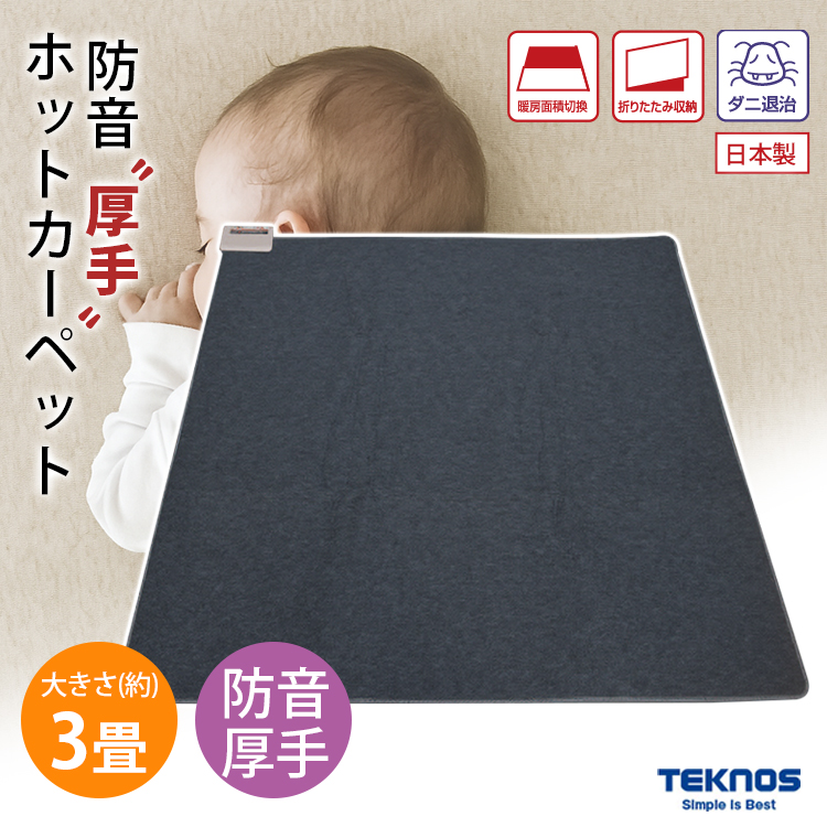 TEKNOS（テクノス） TEKNOS TWB-3500J 防音 厚手 ホットカーペット 3畳