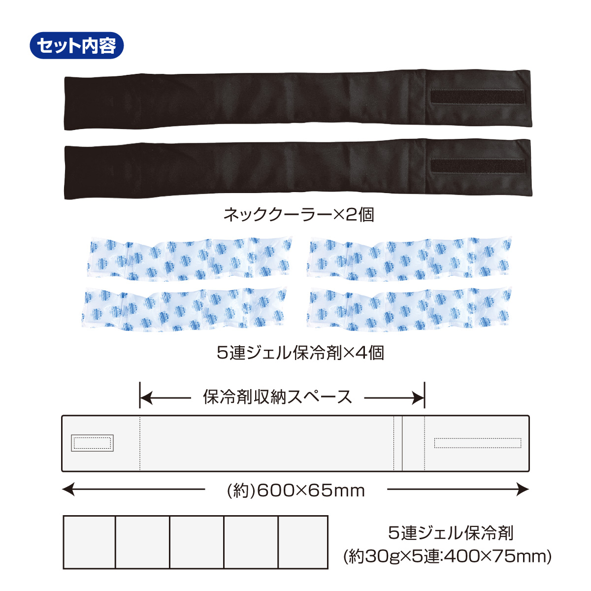 【ほぼ新品！定価19,999円】極冷ネッククーラー＆ウォーマー 冷暖両対応 液晶 ブレイン 保冷剤付きネッククーラー (5連保冷剤×2個付き) ×2個セット