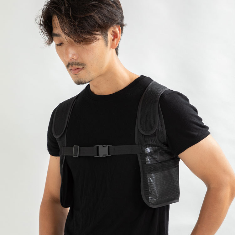 アイスバックDX胸ベルト付き 冷却ベスト BR-552 アルミ保冷剤付き 熱中