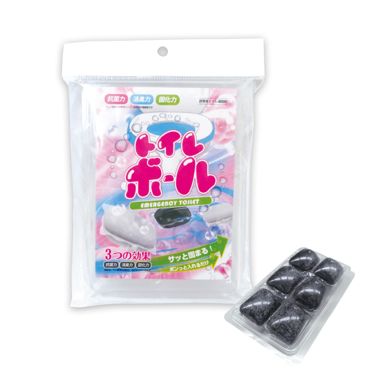 BR-957 Ag抗菌性凝固剤 非常用トイレ トイレボール6個入りパック 溶けて固まる 台風や地震などの自然災害時 避難時に |  | 01
