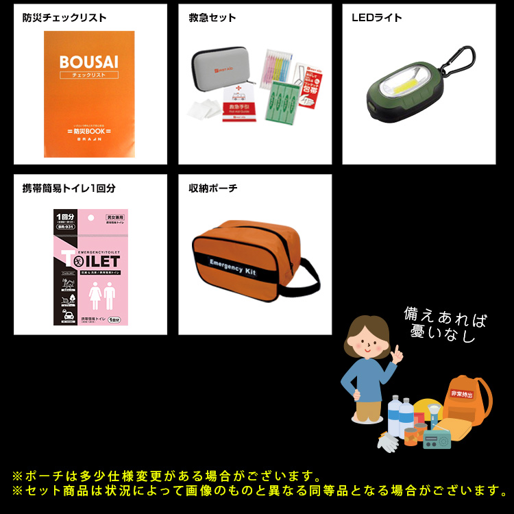 ブレイン エマージェンシーキット 防災18点セット BR-971 防災メーカー