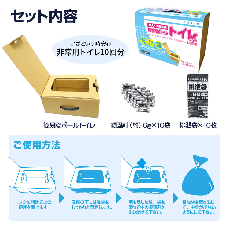 簡易段ボールトイレセット