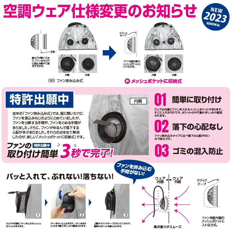 ブレイン BRAIN 【MESH-KB-102-1】車用 胸スイッチ 空調ベスト 服のみ