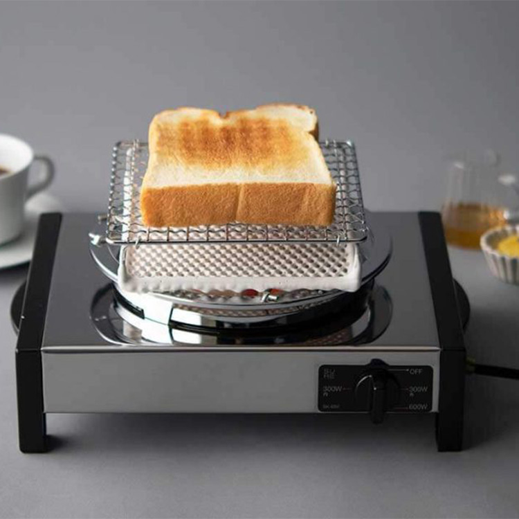 SURE 電気コンロ SK-65V 五徳付き 石崎電機製作所 網焼きステンレス製