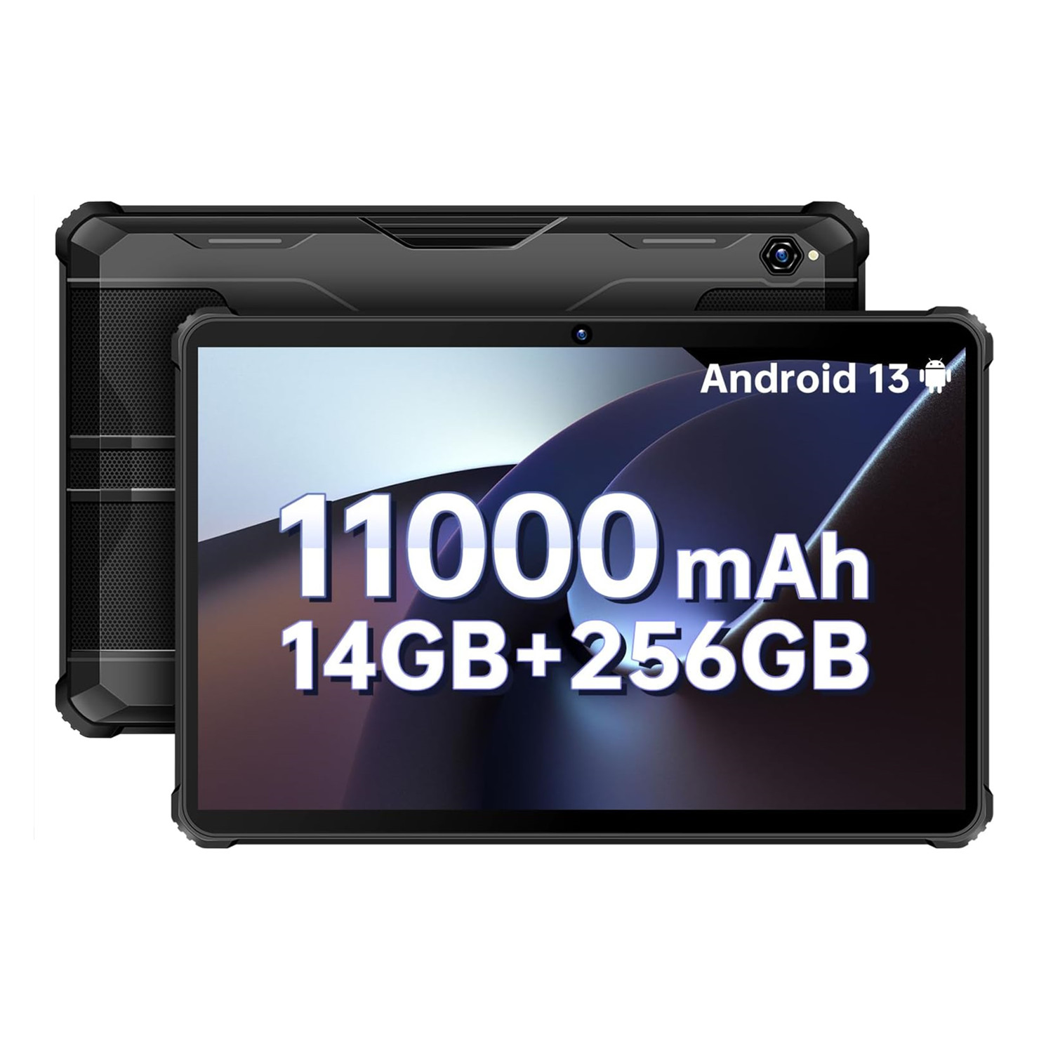 OUKITEL RT5 Android 13 タブレット 10.1インチ 大容量バッテリー 14GB RAM + 256GB ROM  タフネスタブレット防水防塵耐衝撃 4GデュアルSIMカード