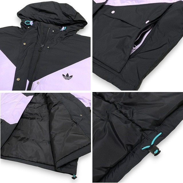 adidas Originals レディース カラーブロック ダウンジャケット