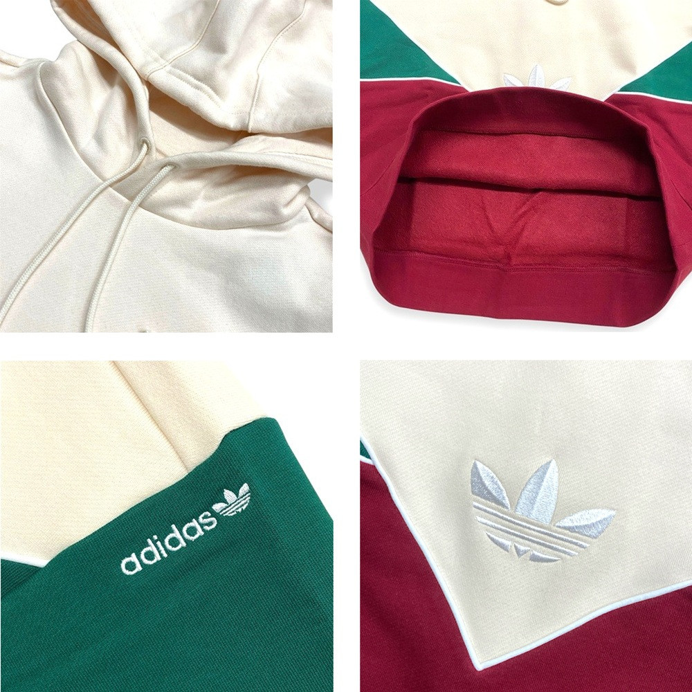 売れ筋商品|||adidas Originals　レディース アディカラー カラーブロック パーカー （カレッジグリーン/ワンダーホワイト/カレッジバーガンディ）（IM1918） adidas Originals レディース アディカラー カラーブロック