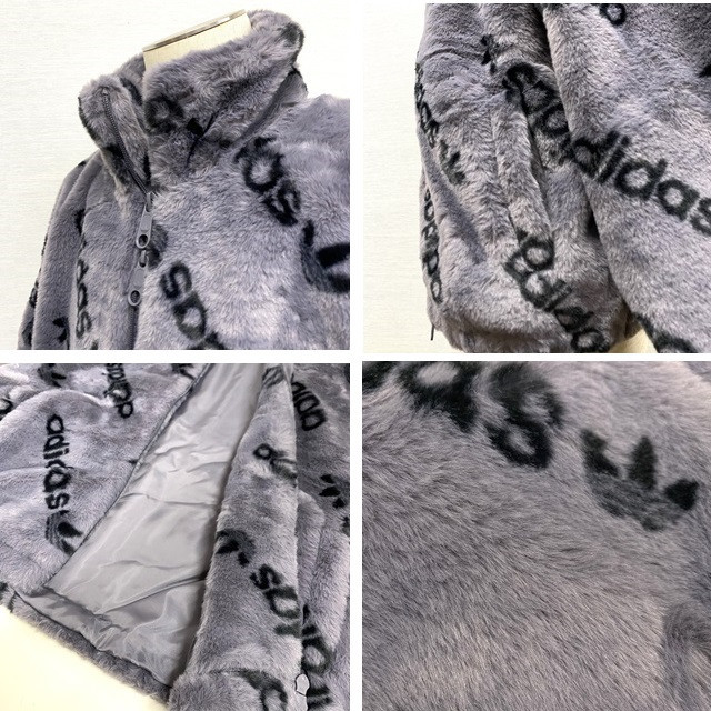 adidas Originals レディース トーナル総柄プリント ファージャケット