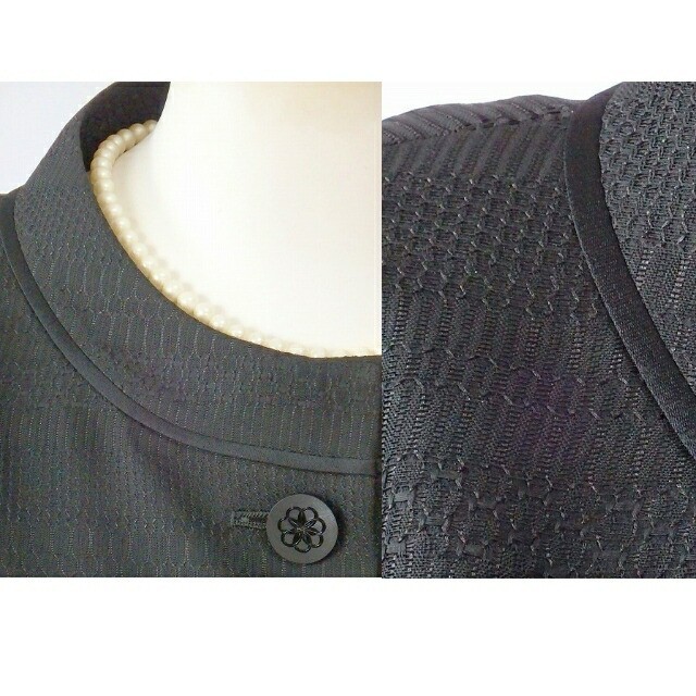 米沢織 羅織素材 日本製 伝統織物 スタンドカラー ジャケット+スカート