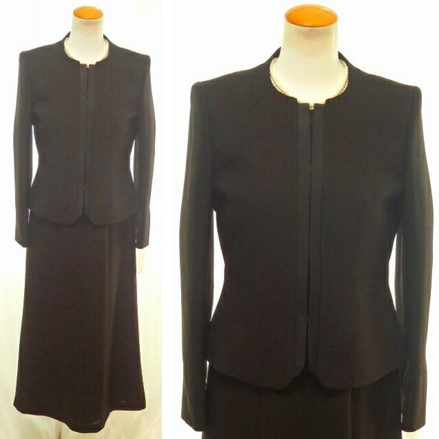 KAZU ITO カズ イトウ 23号まで展開 ノーカラー衿 挟み込みサテン 上質素材 ロング丈ワンピース オールシーズン対応 アンサンブル KAZU ITO カズ イトウ 23号まで展開 ノーカラー衿 上質素材 ロング丈