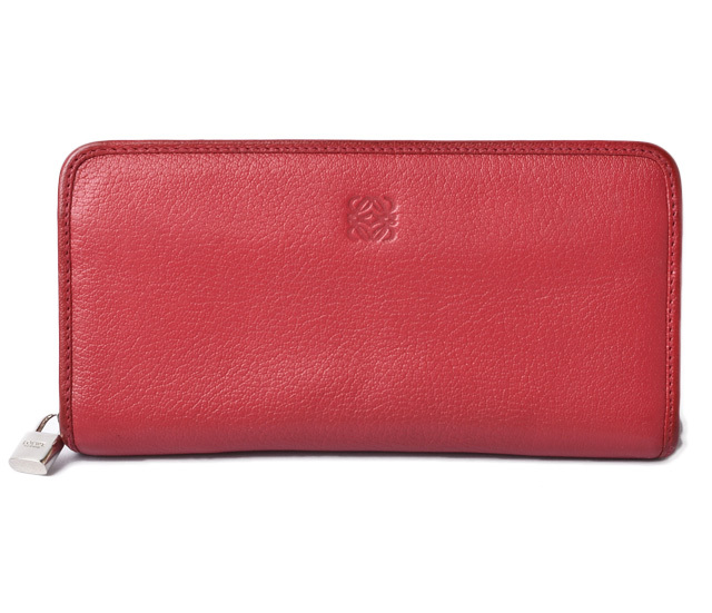 極美品 LOEWE ベージュ 長財布 ラウンドファスナー 南京錠