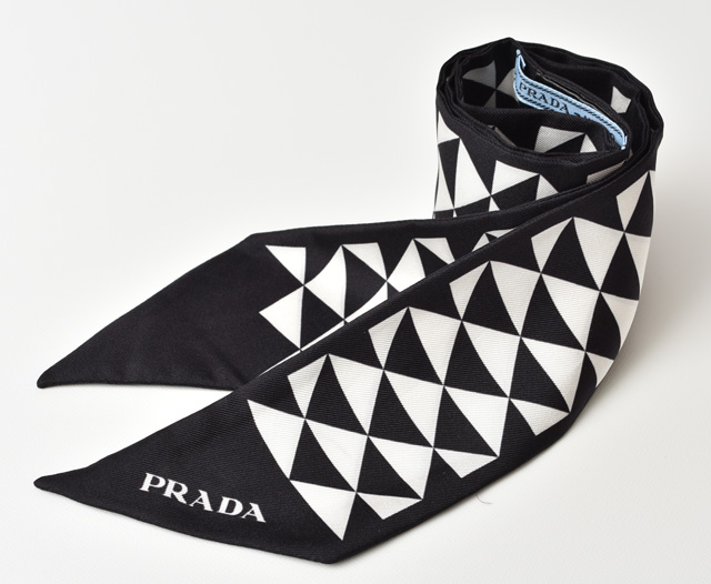 プラダ スカーフ PRADA シルクツイル プリントツイル スカーフ