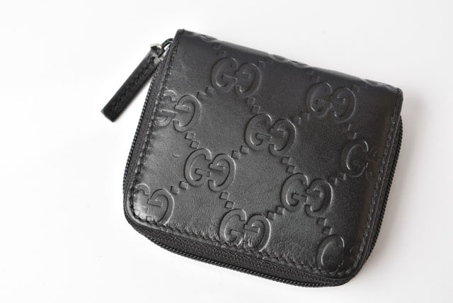 グッチシマ グッチ コインケース GUCCI ミニ財布/小銭入れ ブラック