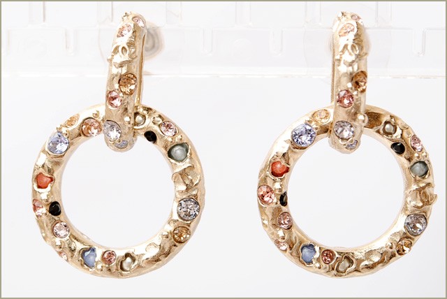 CHANEL シャネル ピアス CCマーク ブラック/シルバー