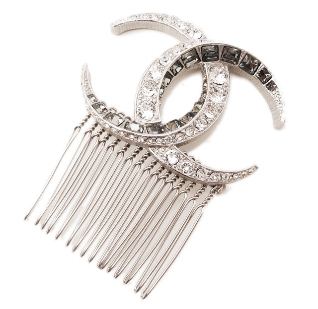 CHANEL シャネル ピアス CCマーク ブラック/シルバー