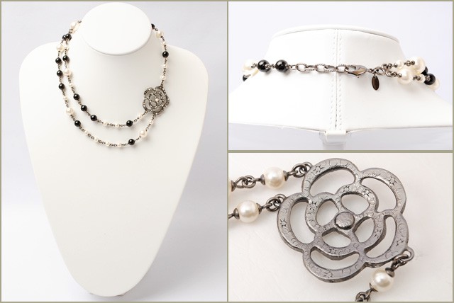 CHANEL シャネル ピアス CCマーク ブラック/シルバー