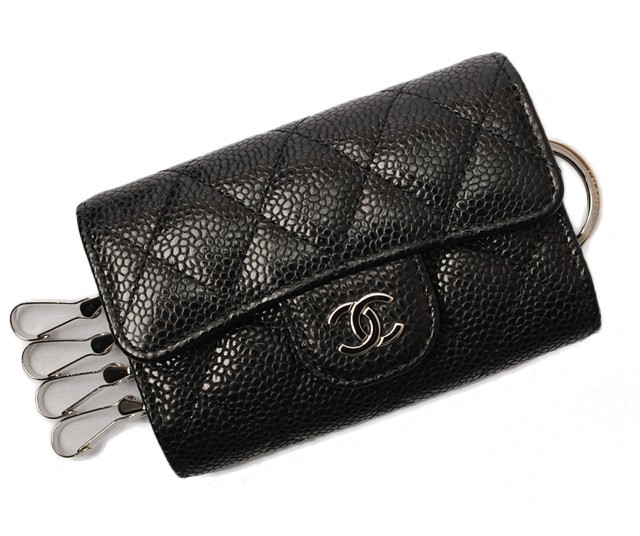 CHANEL シャネル ピアス CCマーク ブラック/シルバー