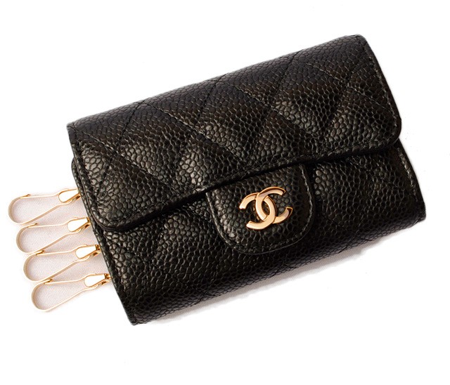 CHANEL シャネル ピアス CCマーク ブラック/シルバー