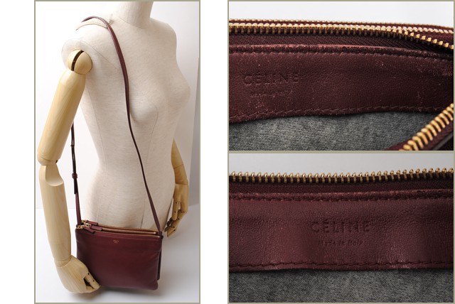 セリーヌ　CELINE　ショルダーバッグ　レザー/ブラウン　　　