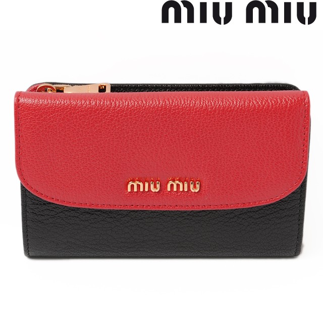 ミュウミュウ　miumiu　ファスナー付長財布