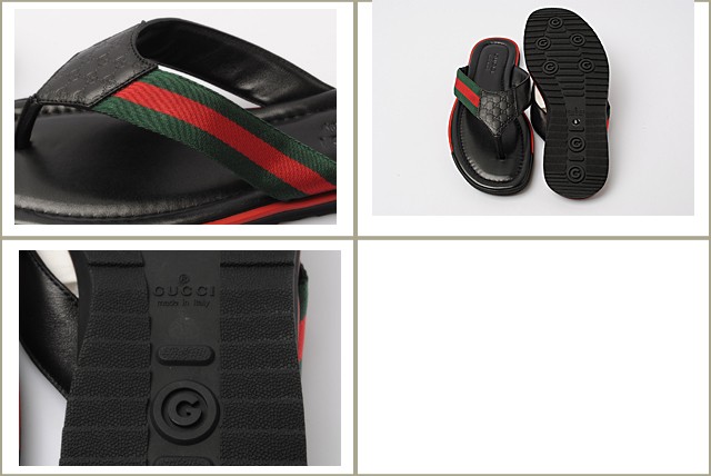 グッチ メンズ サンダル GUCCI グッチシマ GG柄/ブラック 268670 A9LA0