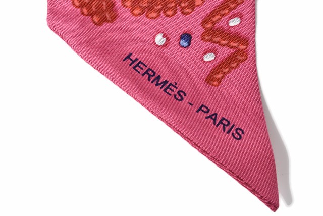 エルメス ツイリー スカーフ HERMES シルクツイル ビーズモチーフ