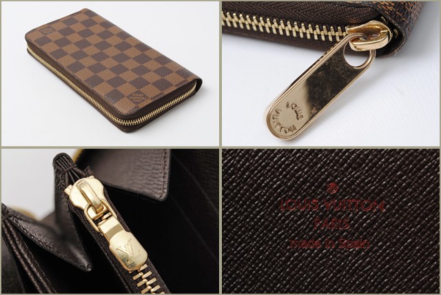 ルイ ヴィトン　ダミエ　ラウンドファスナー式長財布(ジッピー・ウォレット)　N60015