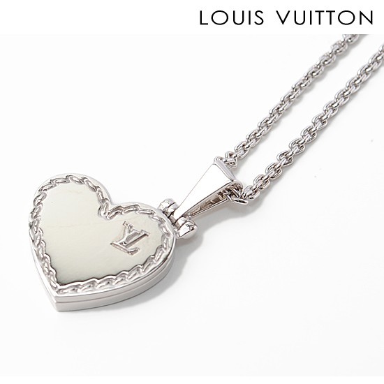 ルイヴィトン　ロケットペンダント WGパンファンティフ・クール Q93008/チェーンネックレス Q92004 セット