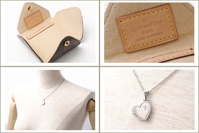 ルイヴィトン ロケットペンダント WGパンファンティフ・クール Q93008/チェーンネックレス Q92004 セット