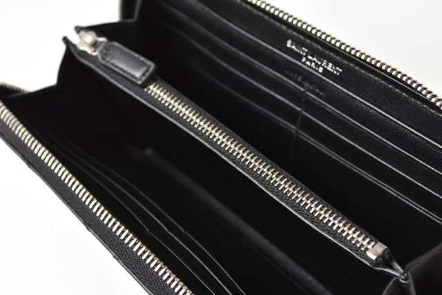 SAINT LAURENT サンローランパリ 財布 PARIS 長財布 レザー/ブラック