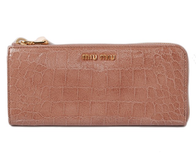 ミュウミュウ　miumiu　ファスナー付長財布