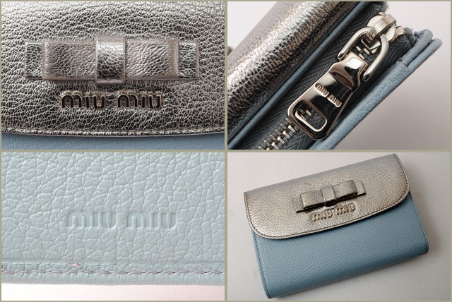 miu miu（ミュウミュウ） 財布 miumiu 3折財布 5M1225 MADRAS/マドラス
