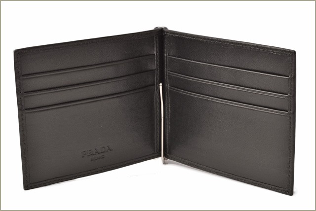 新品未使用✨PRADA プラダ　マネークリップ　2MN077 サフィアーノ　黒 PRADA プラダ 2MN077 マネークリップ サフィアーノレザー 買取