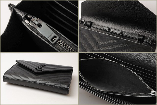 YSL イヴ・サンローラン　トートバッグ クロコ柄ステッチ　パテントレザー　ブラック　181234