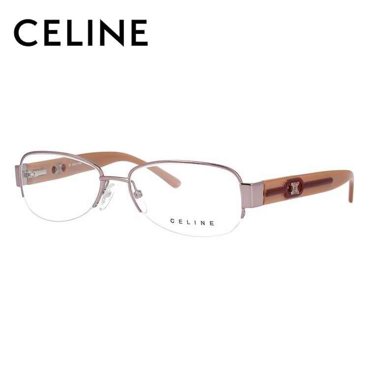 セリーヌ フレーム 伊達 度付き 度入り メガネ 眼鏡 CELINE VC1408M 53サイズ 0SBN レディース ハーフリム/ラウンド プレゼント ギフト