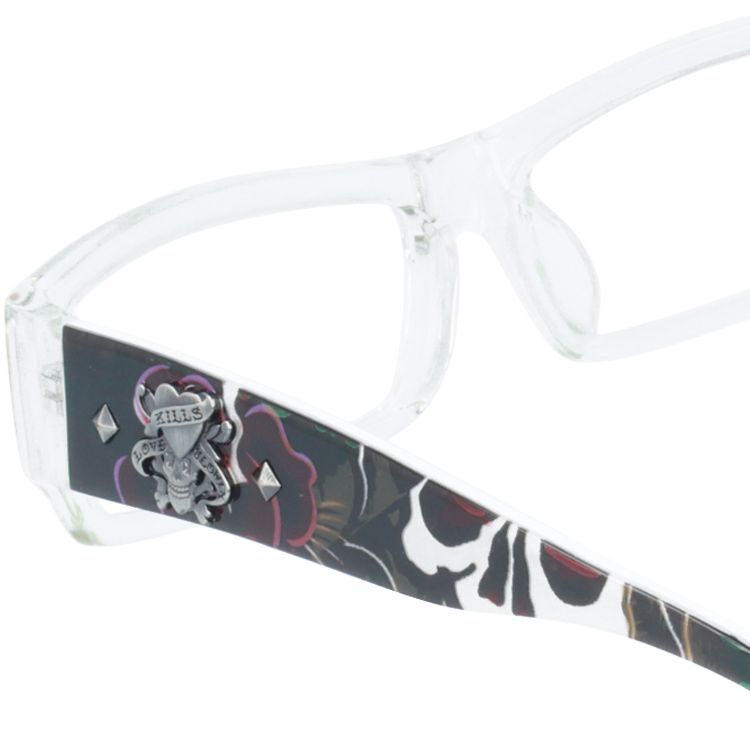 Ed Hardy（エド・ハーディー） フレーム 伊達 度付き 度入り メガネ