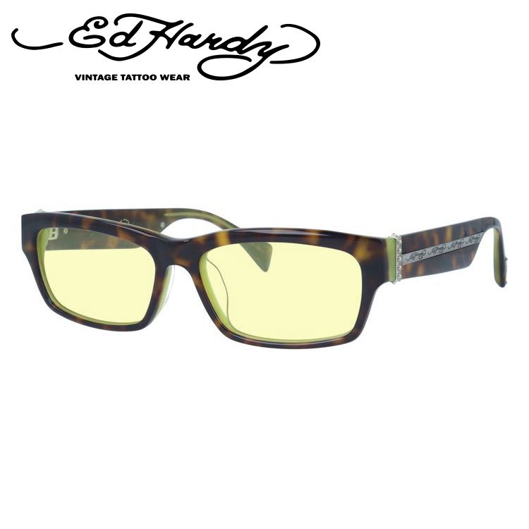 訳あり エドハーディー サングラス オリジナルライトカラーレンズ  EdHardy EHOA004 2 TORTOISE OLIVE トータスオリーブ スクエア メンズ レディース 薄い色｜brand-sunglasshouse｜07