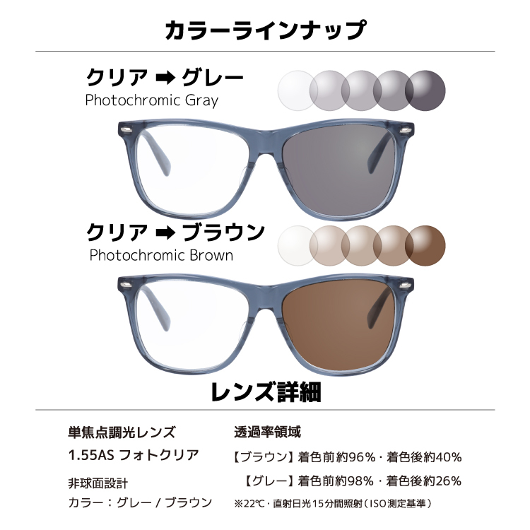 EMPORIO ARMANI 調光レンズセット エンポリオアルマーニ 度付き