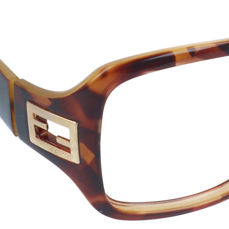 218美品　フェンディ　サングラス　メガネ　眼鏡　度無　295　べっ甲柄　ズッカ FENDI - □美品□ FENDI フェンディ ズッカ べっ甲調 度入り