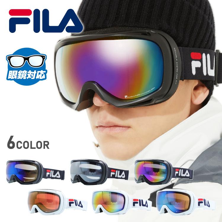 FILA フィラ ゴーグル スノボ スキー 眼鏡対応 ミラー 球面ダブルレンズ メンズ レディース スノーボード FLG 9822 UVカット  曇り止め ウィンタースポーツ :FILA02-S0007:サングラスハウス 通販 