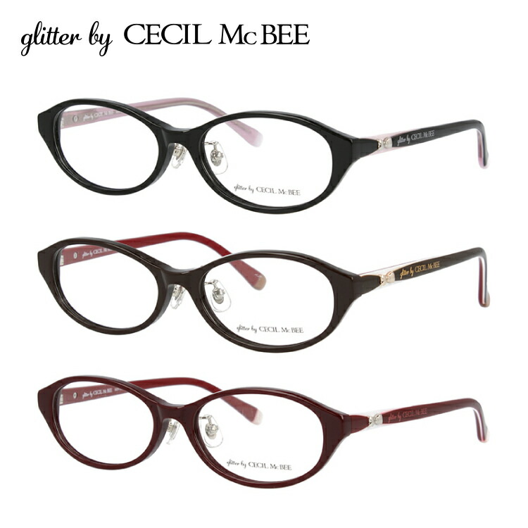 グリッターバイセシルマクビー メガネフレーム glitter by CECIL McBEE GCF 7505 全3カラー 51 プレゼント ギフト