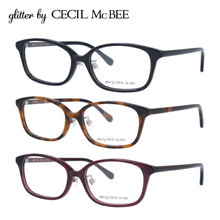 グリッターバイセシルマクビー メガネフレーム 女性 ブランド おしゃれ かわいい glitter by CECIL McBEE GCF 7511 全3カラー 52 プレゼント ギフト｜brand-sunglasshouse